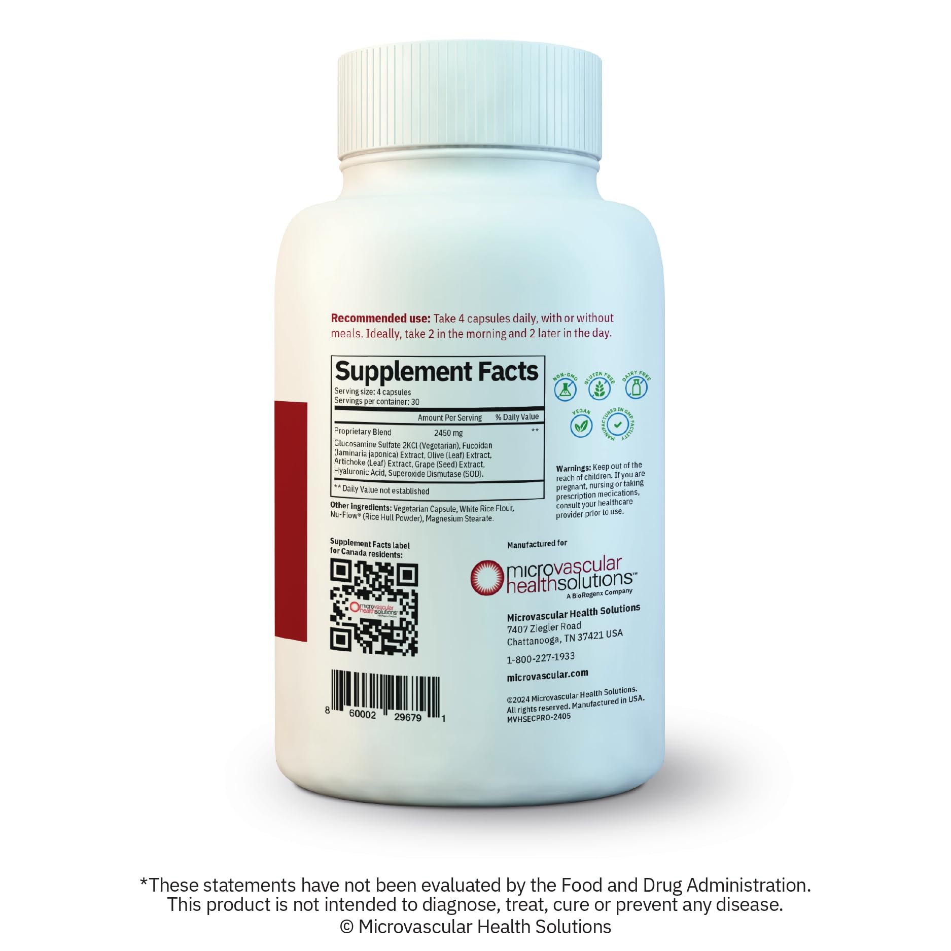 MYBODYRX Endocalyx Pro Supplement – Endothelial Glycocalyx Support 120 Capsules - Vascular & Microcirculation Health – Clinically-Studied – Patented – Supports Nitric Oxide Functions MYBODYRXAu supplements