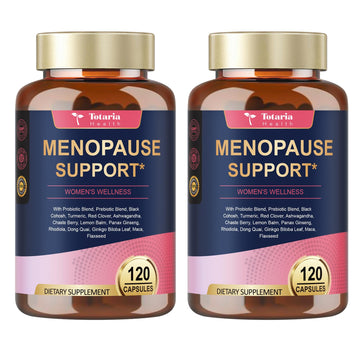(2 Packs) 40-in-1 Menopause Supplements for Women, Multibenefit & Complete Black Cohosh for Hot Flashes, Night Sweats & Hormone Balance, w/ Probiotics, DIM, Vitex, Dong Quai, Red Clover and More TotariaAu supplements
