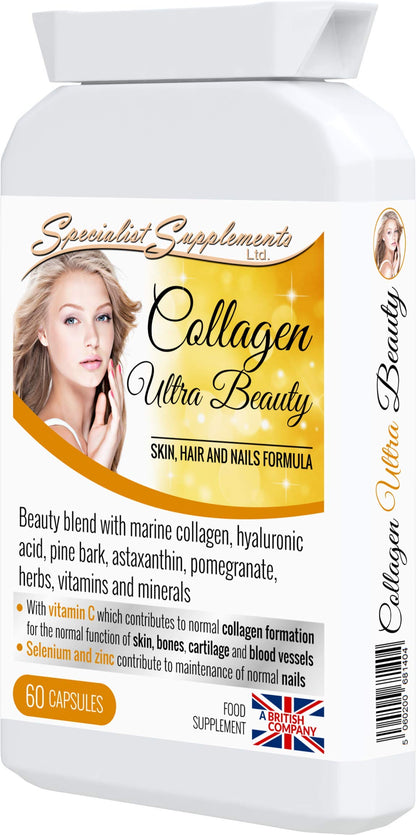 Specialist Supplements Collagen Ultra Beauty Marine Collagen, Hyaluronic Acid, Vitamin, Mineral Specialist SupplementsUS supplements