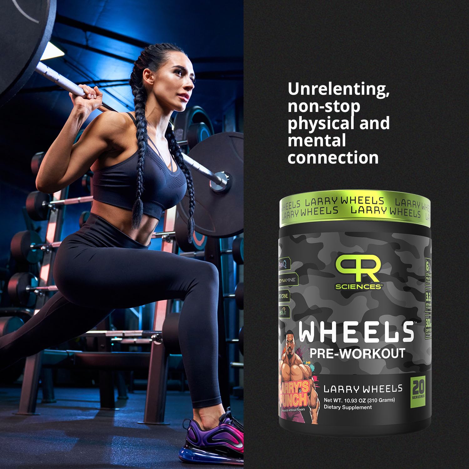 Larry Wheels' PR Preworkout - Enhance Performance with 6g Citrulline, 3.2g Beta Alanine PR SciencesAu supplements