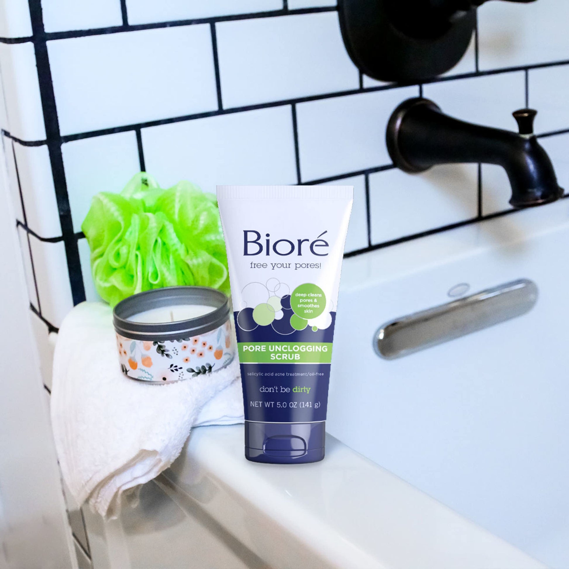 Bioré Pore Unclogging Scrub, Removes Excess Dirt and Oils, Face Scrub, with Salicylic Acid BioreAu supplements