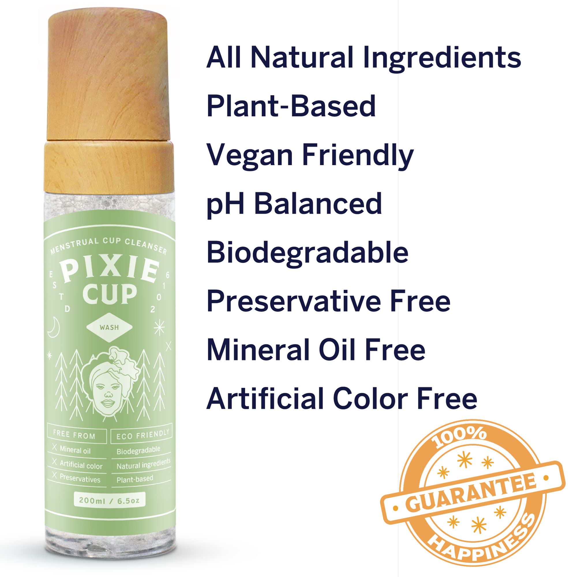 Pixie Menstrual Cup Cleaner Wash + Foaming Dispenser + More Wash in Bottle Than Any Other Brand Pixie CupAu supplements