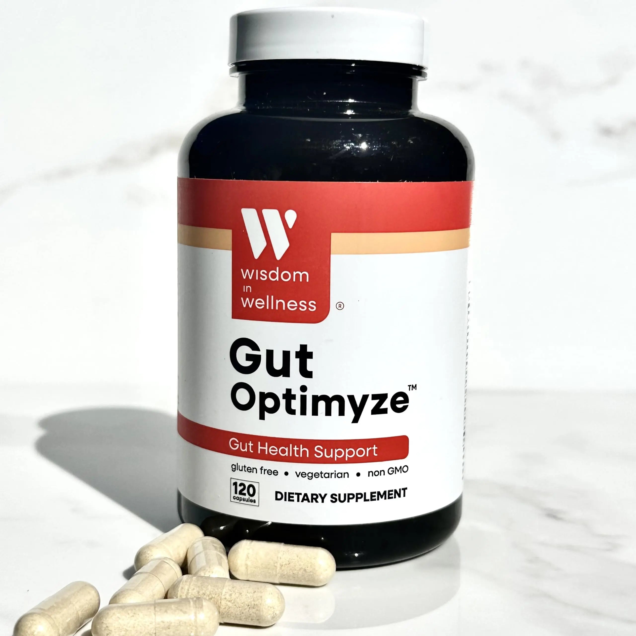 Wisdom In Wellness Gut Optimyze - 120 Digestive Health Capsules - Vitamins & Probiotics for Gut Health - Complete for Men & Women - Digestive Gut Health Pills - Healthy Gut Probiotics Wisdom In Wellnessnz supplements