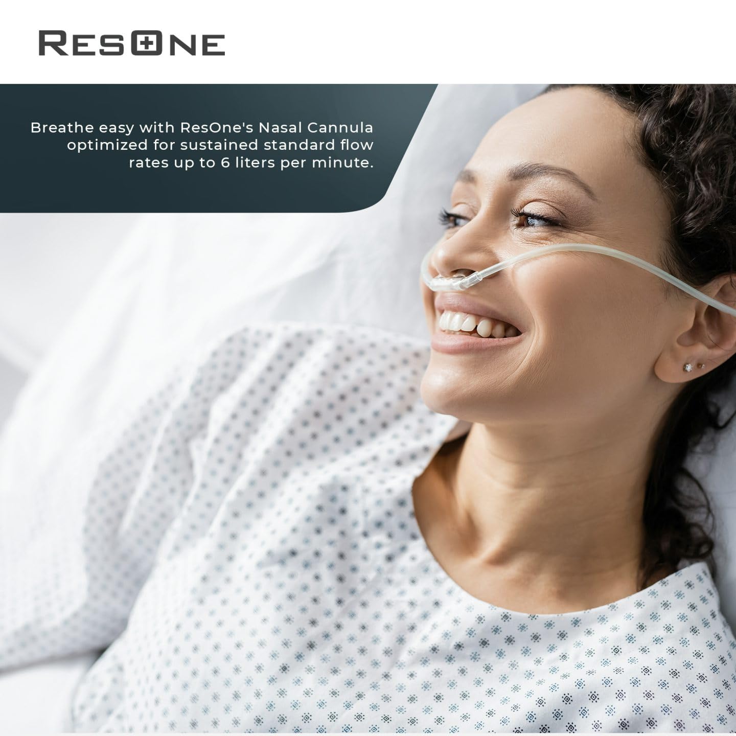ResOne Soft Nasal Cannula 5-Pack - Oxygen Cannula, Curved Prongs, 4Ft Crush-Resistant Tubing ResOneAu supplements