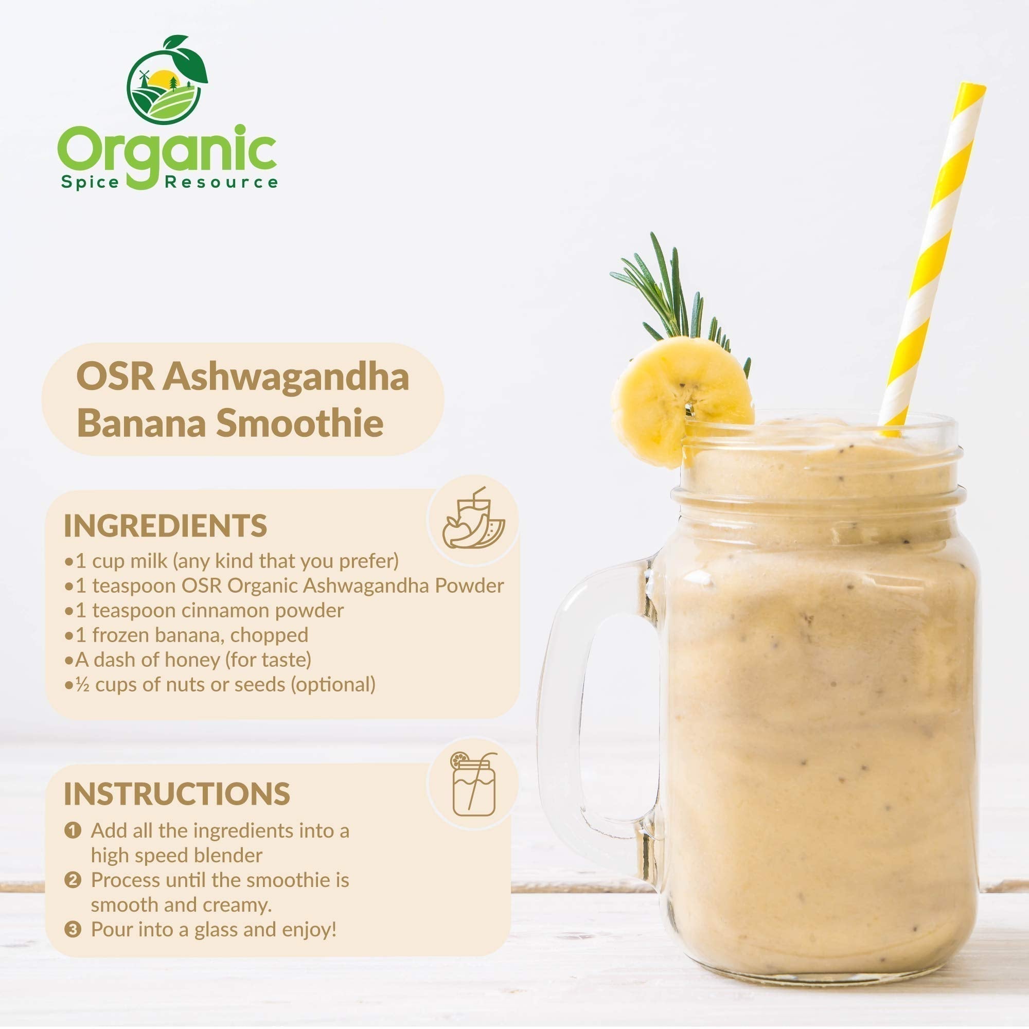 Organic Ashwagandha Root Powder - 1.10 lbs (17.64 oz) | Resealable Kraft Bag,Non-GMO, Indian Ginseng, Withania Somnifera -100% Raw from India, by SHOPOSR Organic Spice ResourceAu supplements