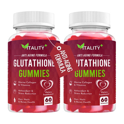 2 Pack Glutathione Gummies | with Marine Collagen | 1050mg per Serving | Antioxidant Support SunshyneUS supplements