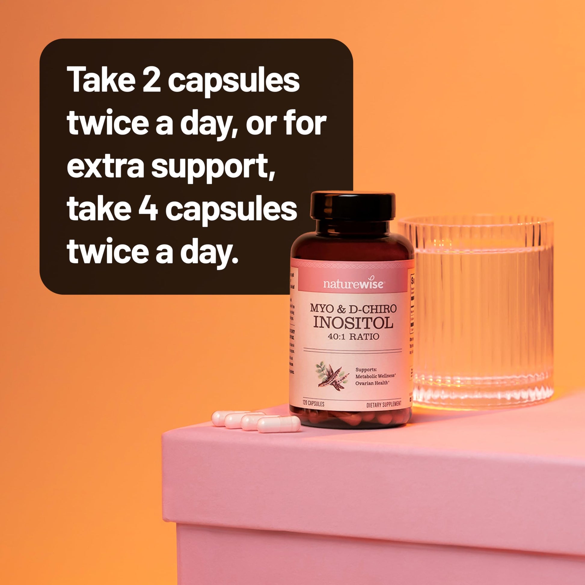 NatureWise Myo-Inositol & D-Chiro Inositol Supplement for Women - Fertility Supplements for Women - Ideal 40:1 Ratio - Myo Inositol 2000mg - Non-GMO, Vegan, USA Manufactured - [30-Day Supply] NatureWiseAu supplements