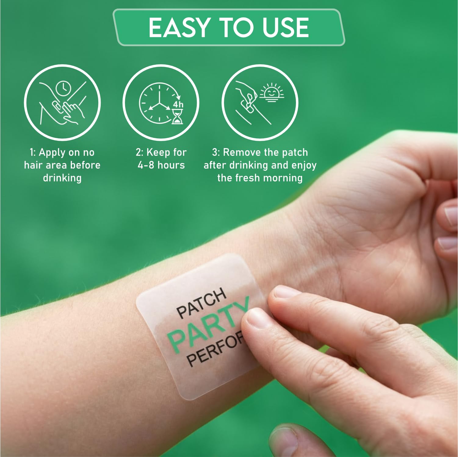 Recovery Patches 24 Pack, 100% Natural Ingredients Party Recovery Patch with Skin-Friendly & Waterproof Design, Strong Adhesive Party Patch for Secure Fit, Enhanced Morning Formula UniqonAu supplements