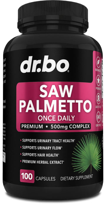 Saw Palmetto for Women Hair Loss - DHT Blocker for Women Hair Growth Plus Bladder DR. BOUS supplements