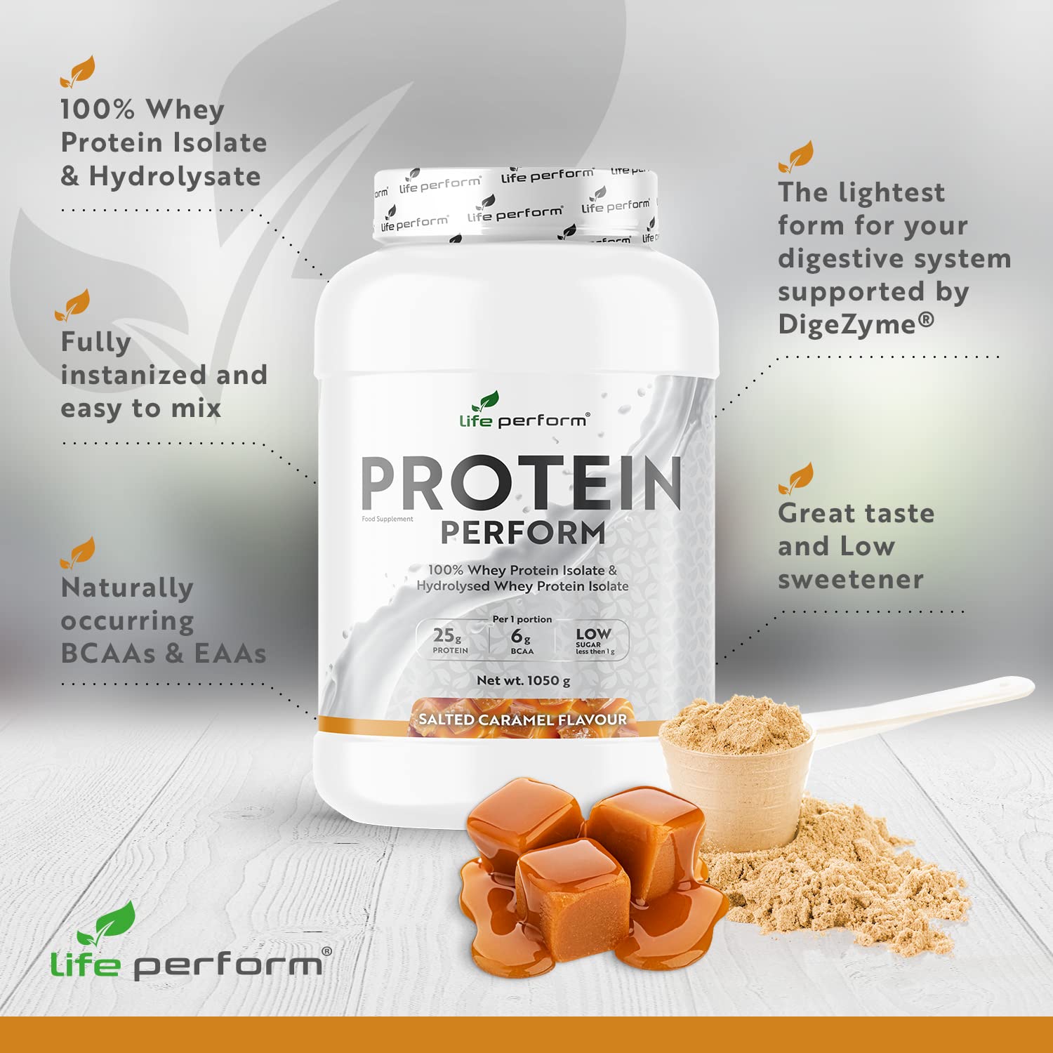 Protein Perform Whey Isolate & Hydrolysate Powder | Naturally Occurring Glutamine and Amino Acids Life PerformAu supplements