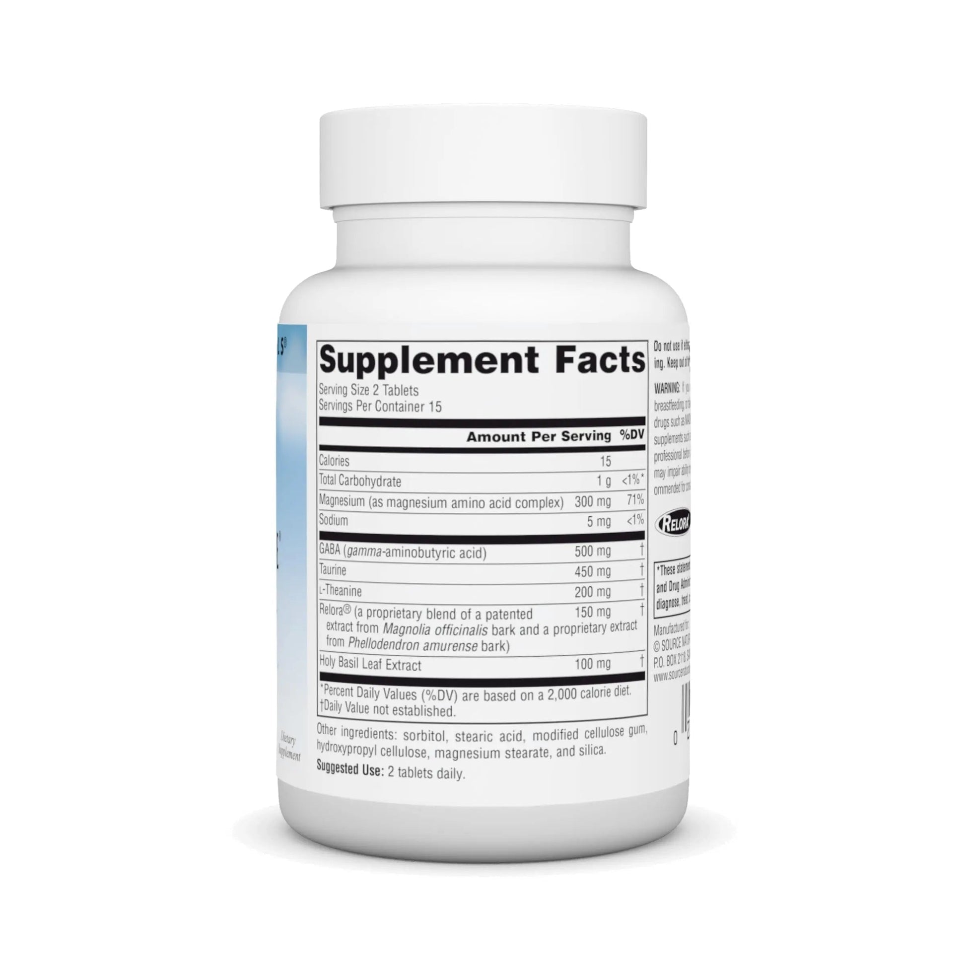 Source Naturals Serene Science Theanine Serene with Relora, Magnesium and GABA - 30 Tablets Source NaturalsAu supplements