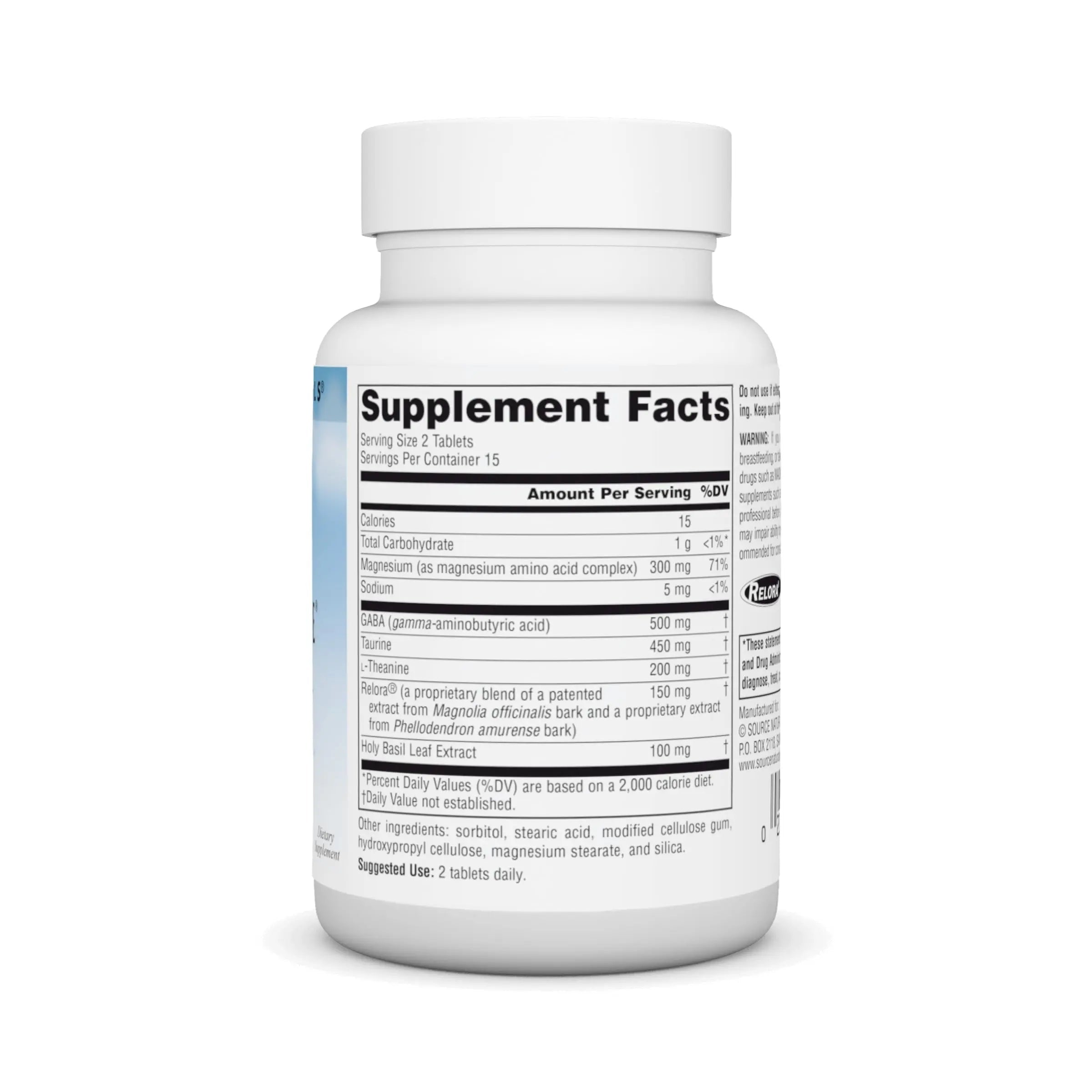 Source Naturals Serene Science Theanine Serene with Relora, Magnesium and GABA - 30 Tablets Source NaturalsAu supplements