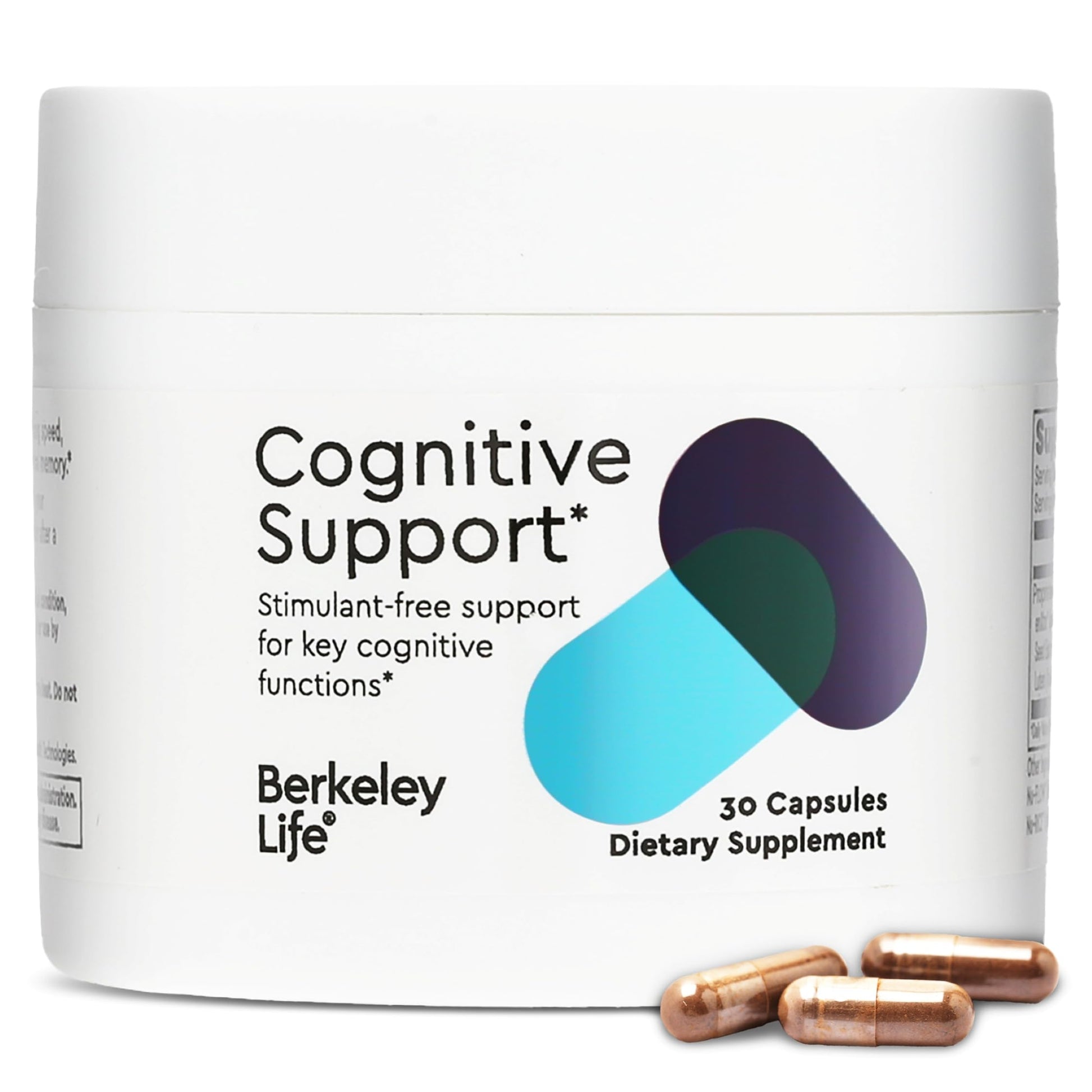 Berkeley Life Cognitive Support Supplement for Memory & Focus - Brain Health Supplements Supports Memory Loss, Mental Clarity, Inability to Multitask & Loss of Speed - for Adults - 30 Capsules Berkeley LifeAu supplements