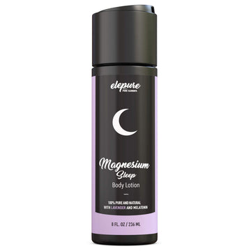 Elepure Pure Elements Magnesium Sleep Lotion with Lavender and Melatonin - Topical Application Night Cream- High Potency - Organic Materials - Large Size - Great Value - 8 fl. oz Elepure Pure ElementsAu supplements