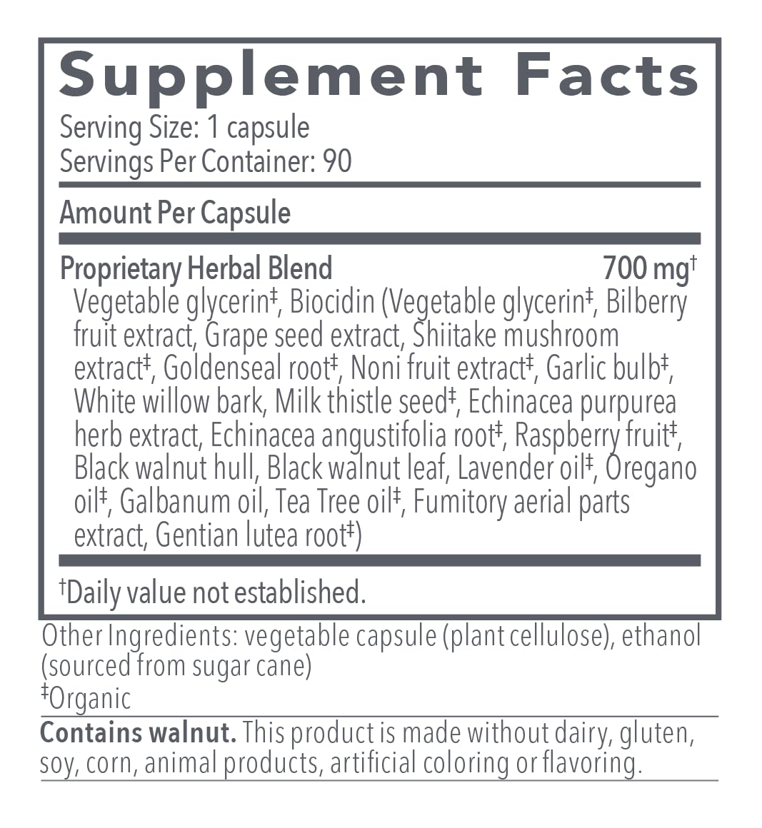 Biocidin Capsules - Biofilm Disruptor - Supports Gut Detox Cleanse, Healthy Microbial Balance, Immune Function & Gut Health - Professional-Grade Herbal Supplement Bio-Botanical ResearchUS supplements