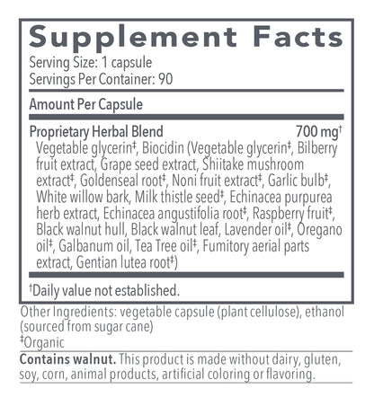 Biocidin Capsules - Biofilm Disruptor - Supports Gut Detox Cleanse, Healthy Microbial Balance, Immune Function & Gut Health - Professional-Grade Herbal Supplement Bio-Botanical ResearchUS supplements