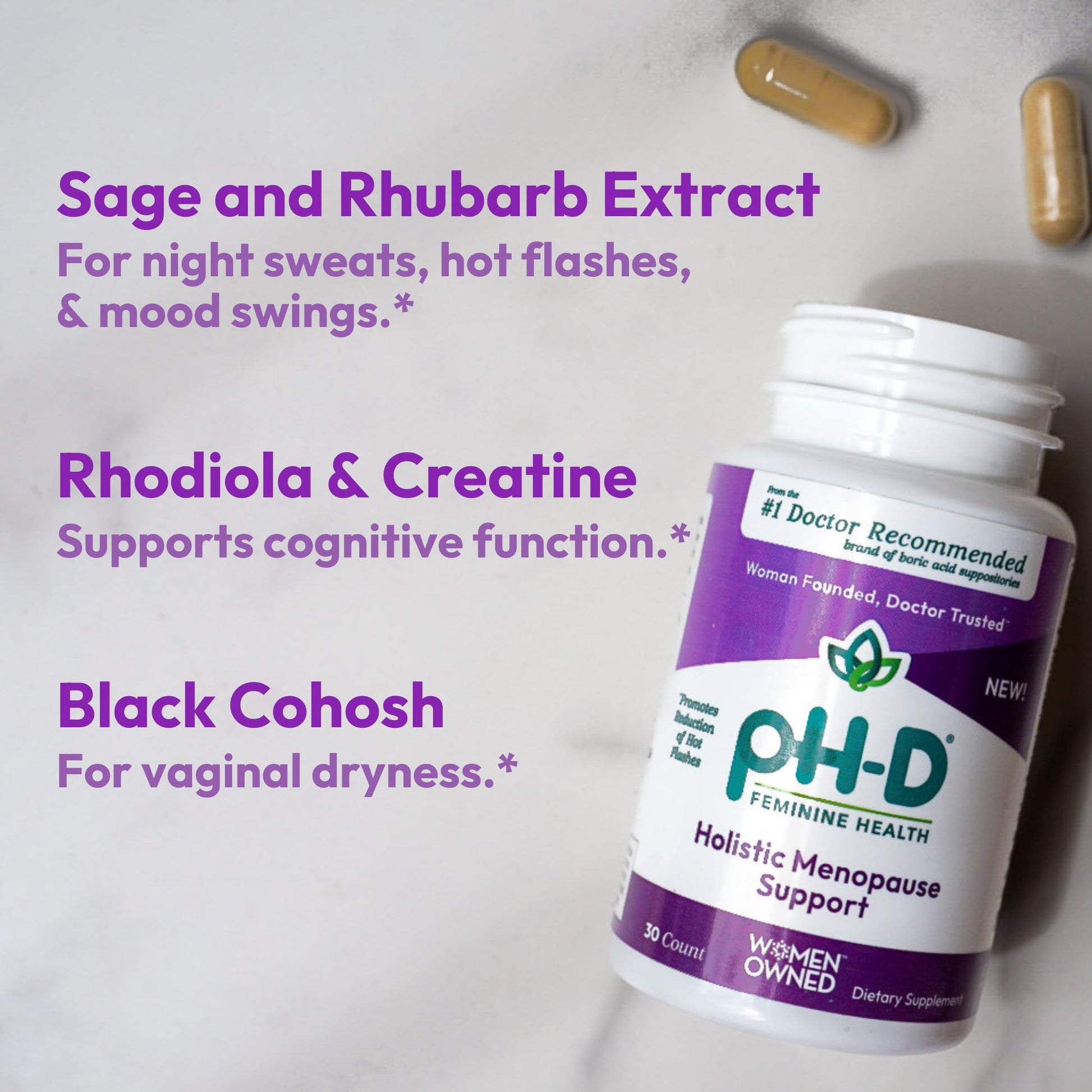 pH-D Feminine Health - Holistic Menopause Support - Oral Supplement with CON-CRET Concentrated Creatine pH-D Feminine Health SupportAu supplements