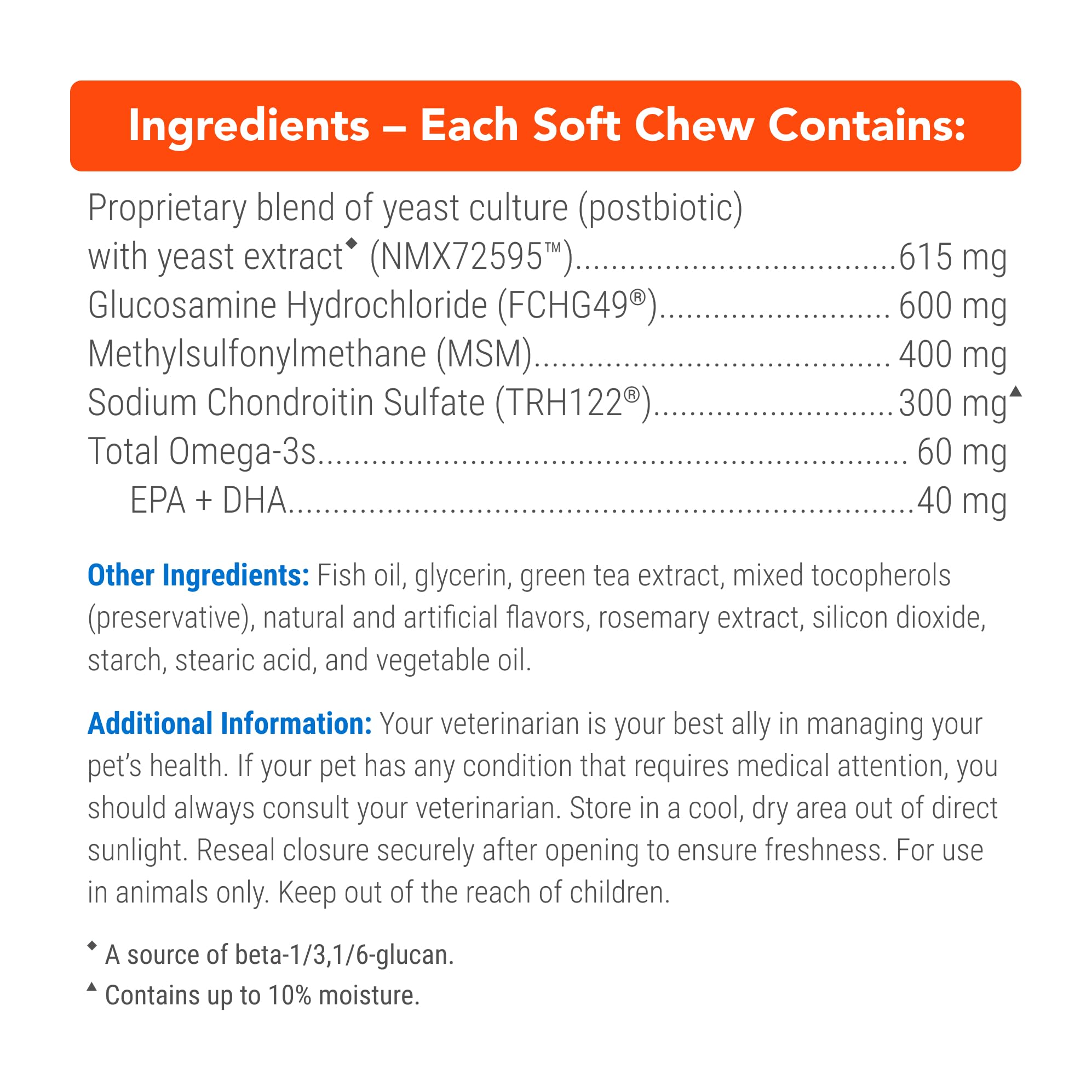 Nutramax Cosequin Joint Health Supplement with Multifunctional Support for Dogs, Soft Chews with Glucosamine, Chondroitin, Omega-3s, and Postbiotics, 90 Count Nutramax LaboratoriesAu supplements