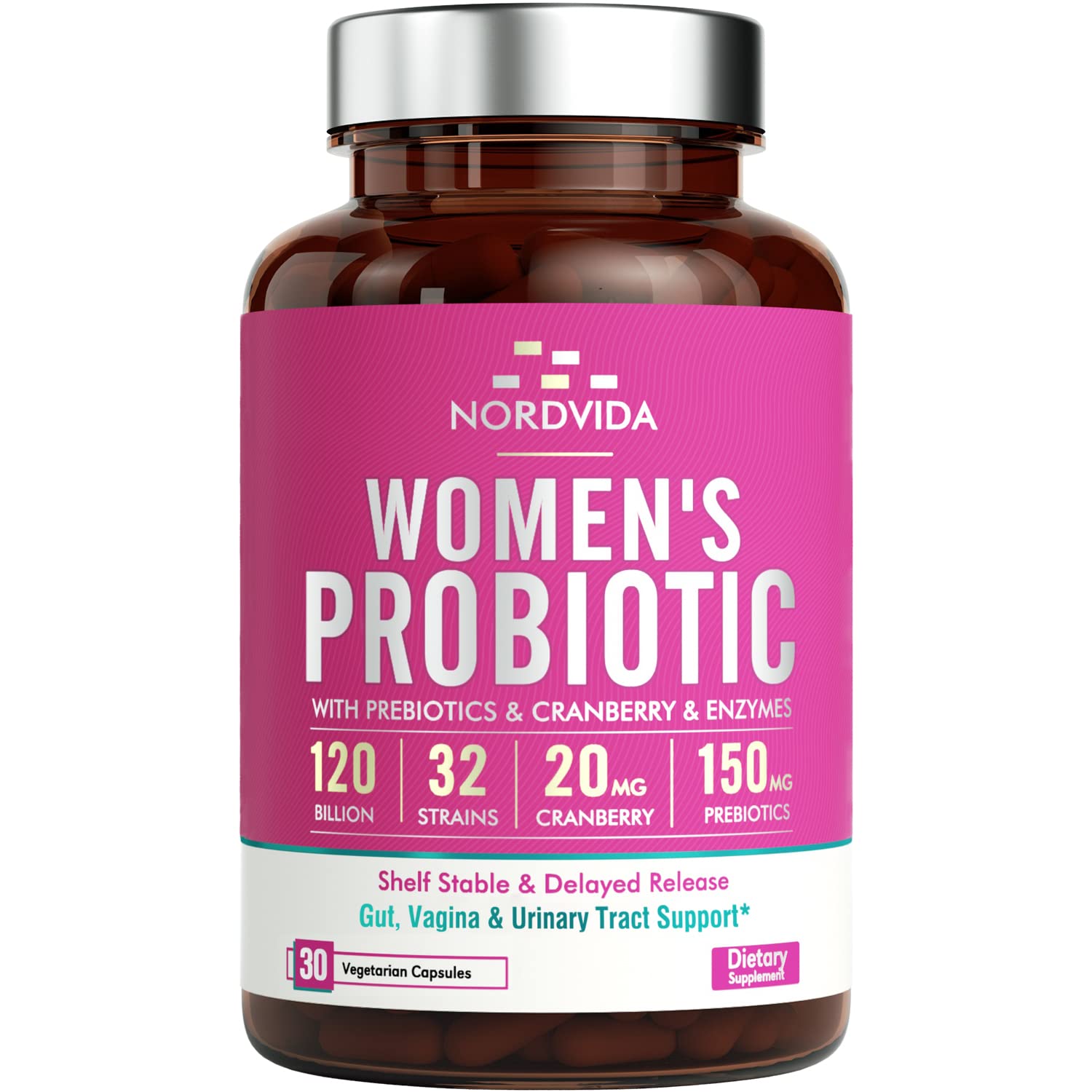 NordVida Women's Probiotic, 120 Billion & 32 Strains, Shelf Stable Probiotic for Gut NordvidaAu supplements