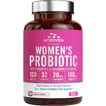 NordVida Women's Probiotic, 120 Billion & 32 Strains, Shelf Stable Probiotic for Gut NordvidaAu supplements