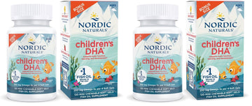Nordic Naturals Children’s DHA, Strawberry - 120 Mini Chewable Soft Gels for Kids - 250 mg Omega-3 with EPA & DHA - Brain Development & Function - Non-GMO - 30 Servings (Pack of 2) Nordic NaturalsAu supplements