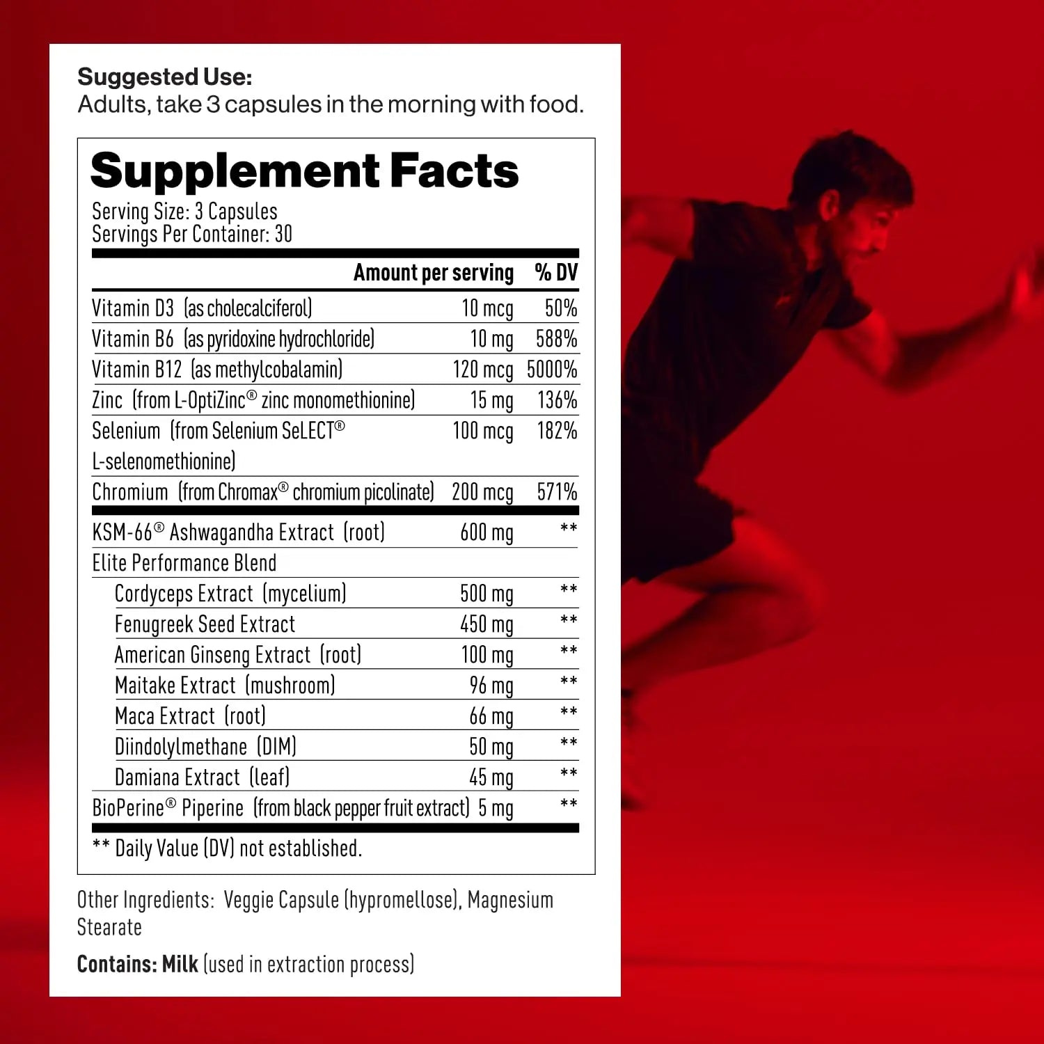 Mdrive Elite Multi - Natural Energy, Strength, Stress Relief, Lean Muscle, Immune Health Support from Zinc, Selenium, Manganese & Vitamin D, Enzymes for Digestive Support Mdrivenz supplements
