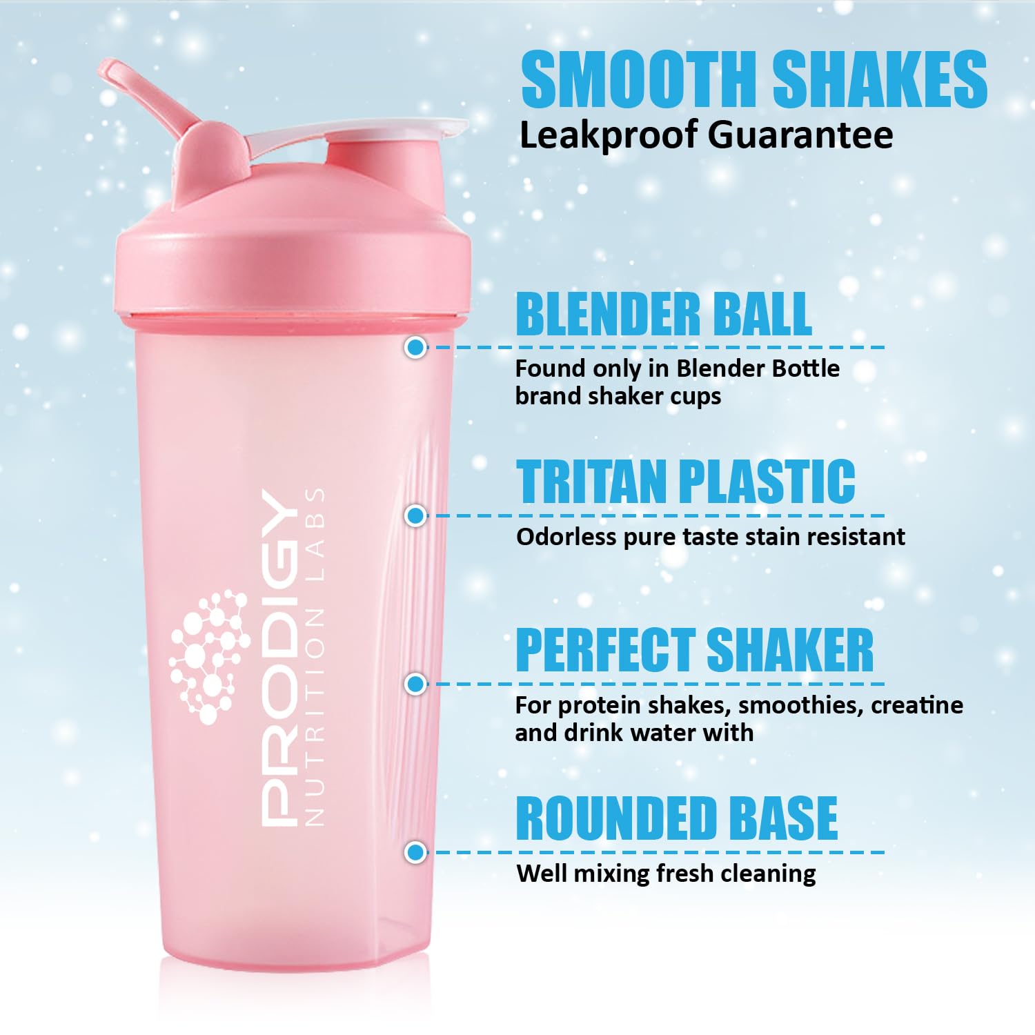 Protein Shaker 20oz Large Shaker Bottle Perfect for Workout Supplements, Protein powder Prodigy Nutrition LabsAu supplements