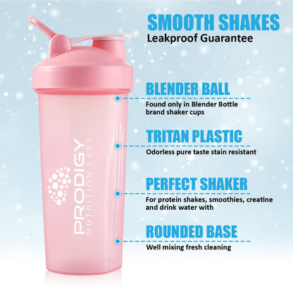 Protein Shaker 20oz Large Shaker Bottle Perfect for Workout Supplements, Protein powder Prodigy Nutrition LabsUS supplements