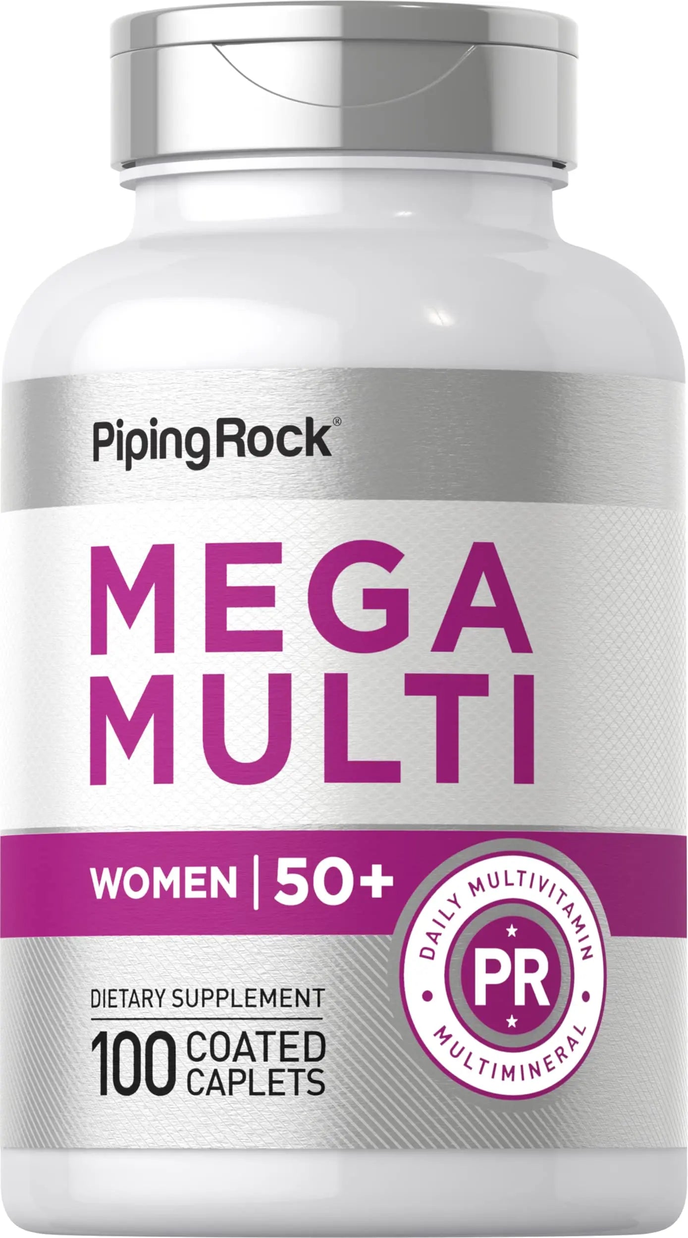 Piping Rock Multivitamin for Women 50 Plus | 100 Coated Caplets | Daily Multi Vitamin & Mineral for Women | Piping RockAu supplements