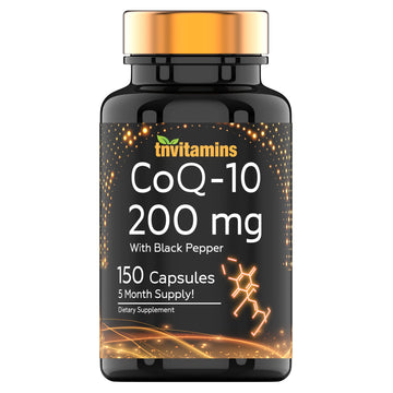 tnvitamins Ultra Potent CoQ-10 200 MG - 150 Capsules with Black Pepper Extract tnvitaminsUS supplements