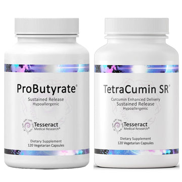 Tesseract Medical Research ProButyrate Gut Health Supplement, Butyric Acid Complex & TetraCumin SR Joint Support Supplement, Sustained Release Tesseract Medical ResearchAu supplements