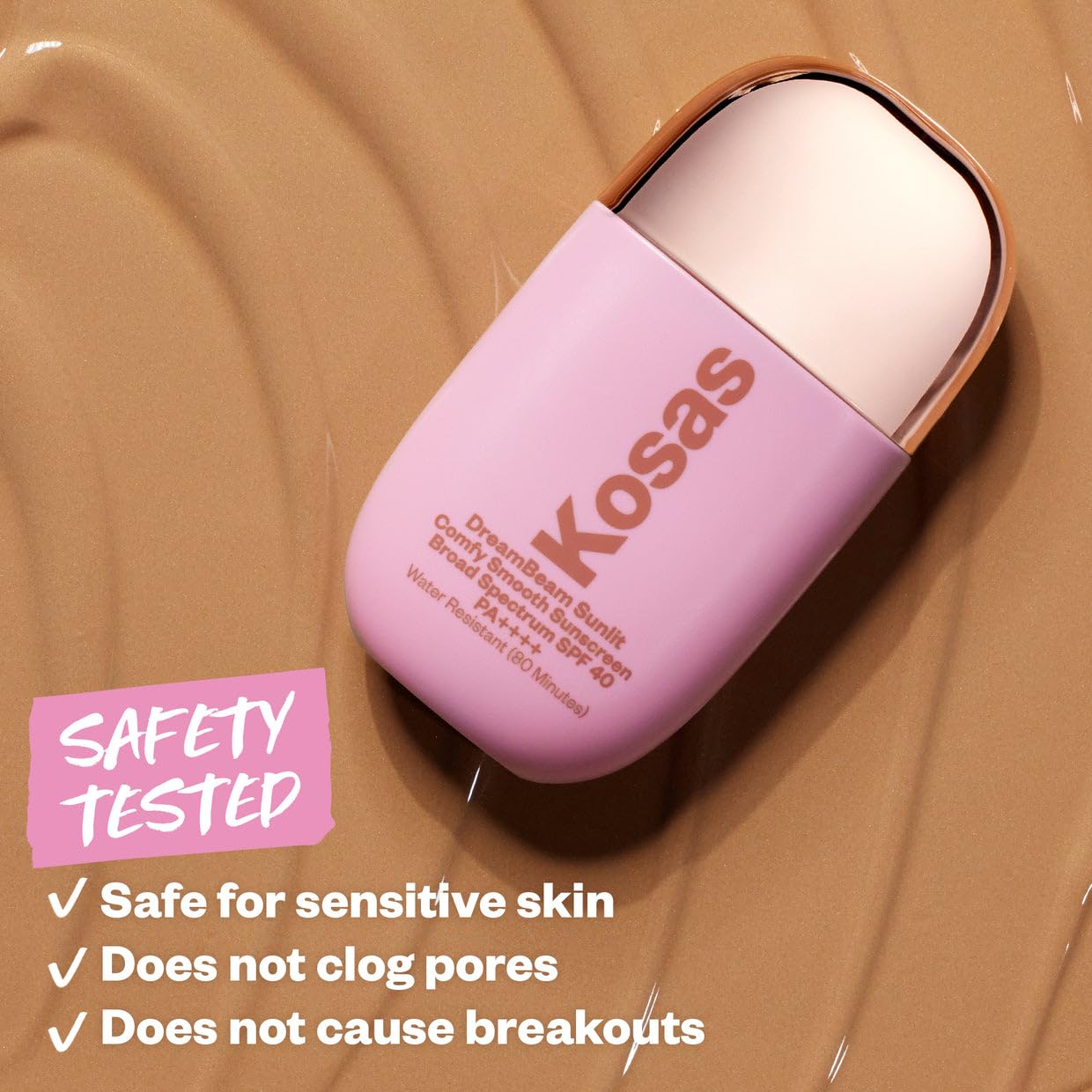 Kosas DreamBeam SPF 40 Mineral Sunscreen for Face + Makeup Prep – Lightweight Hydrating Sun Protection, 40 ml KosasAu supplements