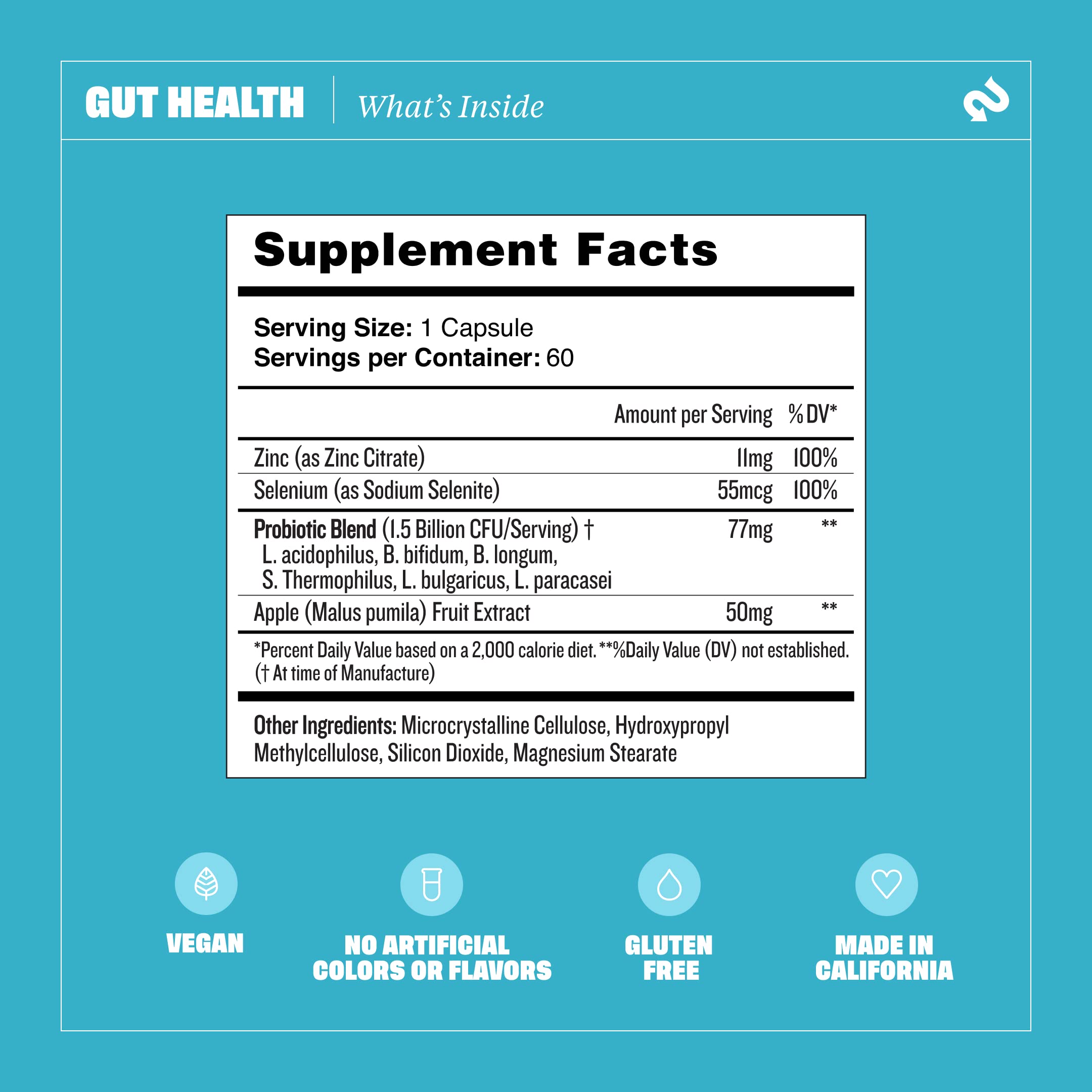 Health By Habit Gut Health Supplement (60 Capsules) - Contains 1.5 Billion probiotic Health By HabitAu supplements