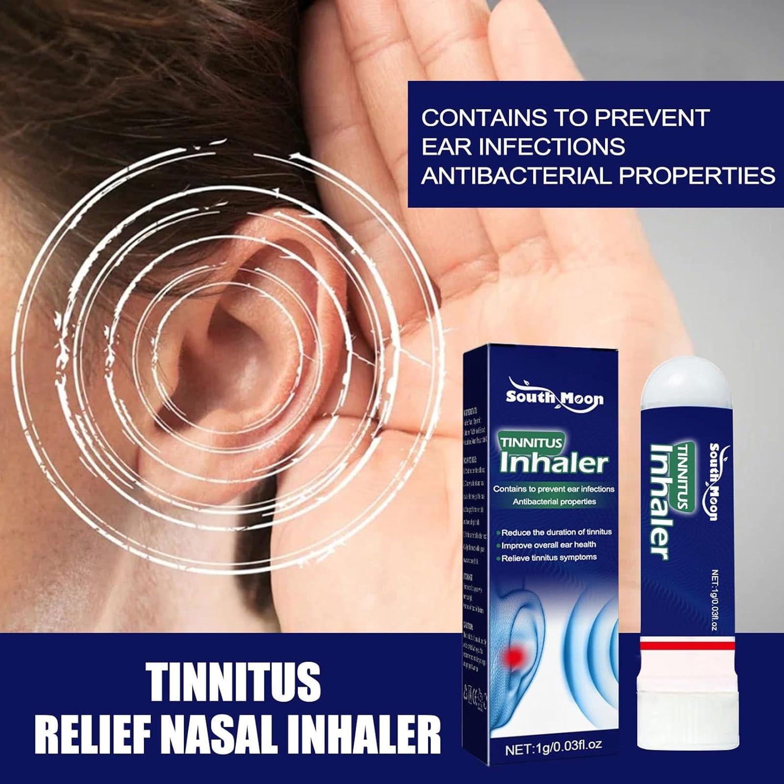 3/5/8PCS Echo Ease Tinnitus Inhaler, Tinnitus Relief for Ringing Ears Device, Auricalm Tinnitus DailebaoAu supplements