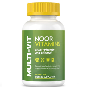 Noor Vitamins Halal Vitamins, Daily Multivitamin, Halal Vitamin for Women and Men, 30 Vitamins & Minerals, A, B12, C, Iron, Zinc to support general health Noor VitaminsAu supplements