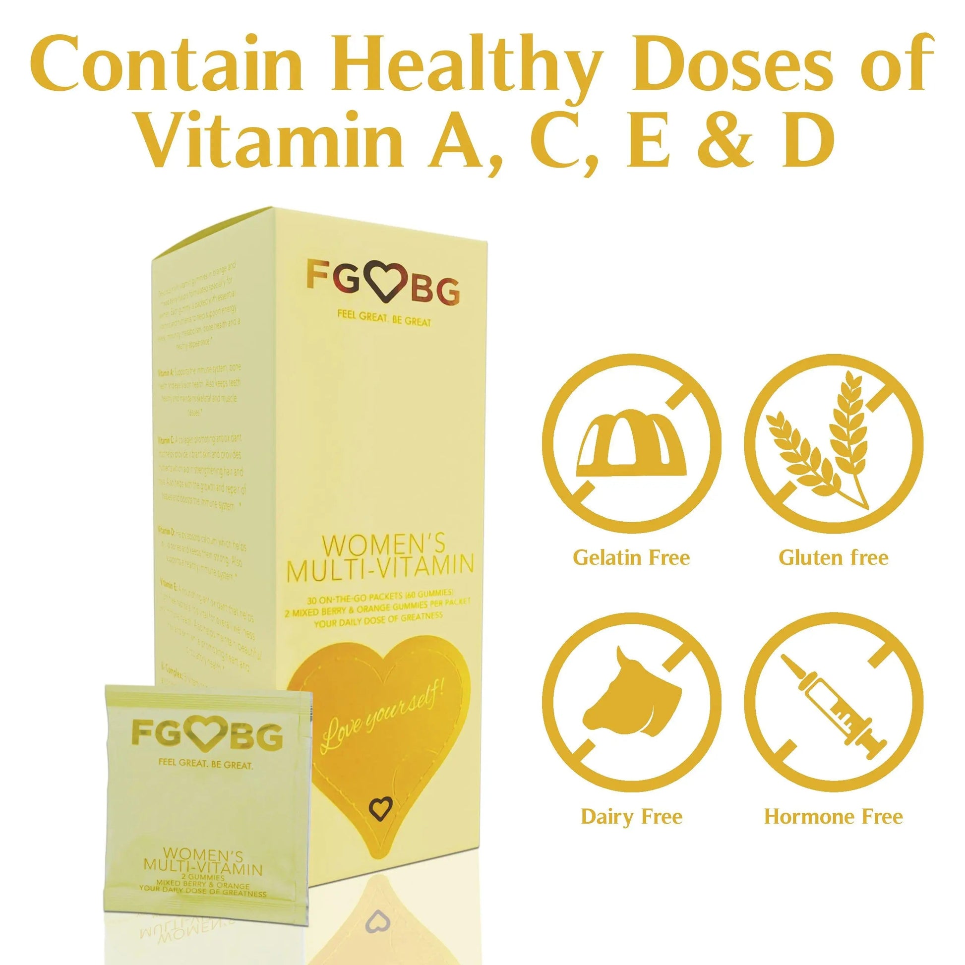 FGBG Women’s Multivitamin Gummies | Vegan All in One Formula | Boost Energy, Brain Function| Cruelty-Free | 30-Day Supply FGBGAu supplements