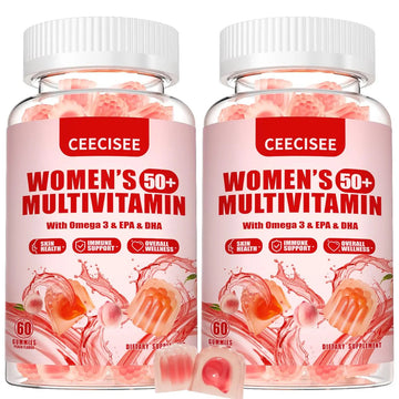 Ceecisee Vitamin Gummies for 50+ Women: Organic Vegan Multivitamin with Iron Omega3 B12 D3 Biotin Zinc Ashwagandha for Hair Skin Health Energy Immune Suppor CeeciseeAu supplements