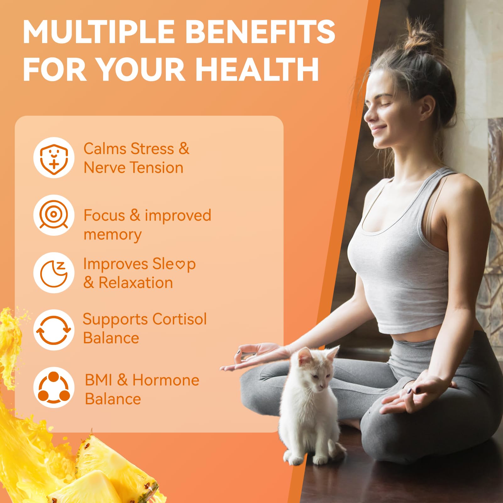 Agumoon Cortisol Gummies for Women, Cortisol Supplements with Ashwagandha, Magnesium, L-theanine, for Relaxation and Mood Support - 120 Gummies AgumoonAu supplements