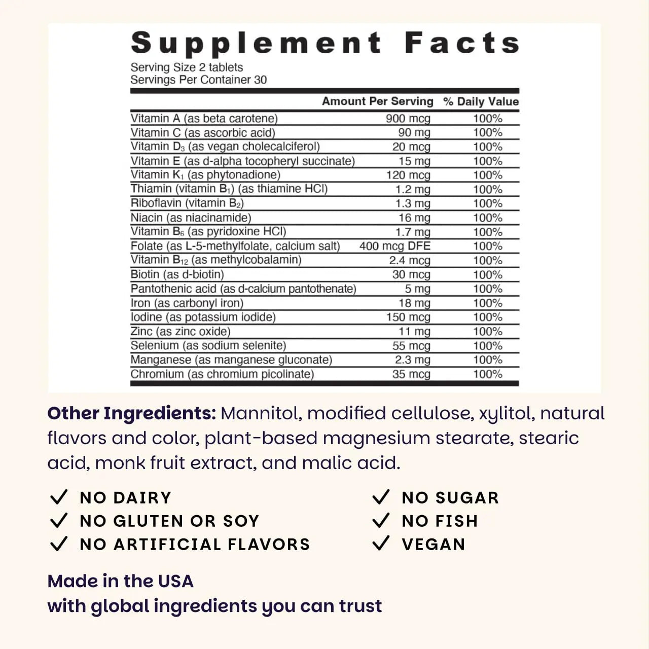 EZ Melts Multivitamin + Iron - Daily Multivitamin for Women & Men - Supports Healthy Energy Levels & Antioxidant Protection EZ MeltsAu supplements