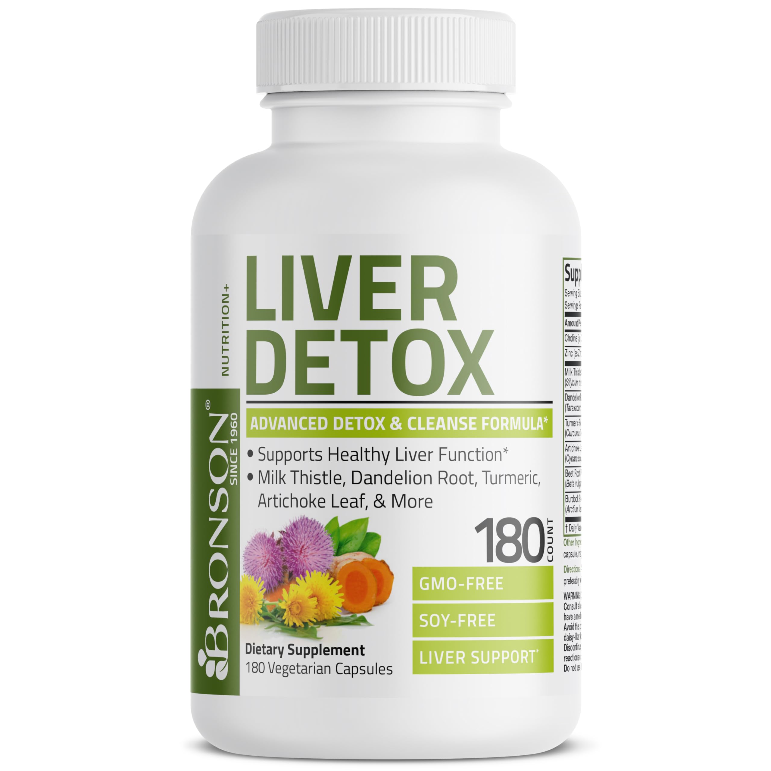 Bronson Liver Detox Advanced Detox & Cleansing Formula Supports Health Liver Function BronsonUS supplements