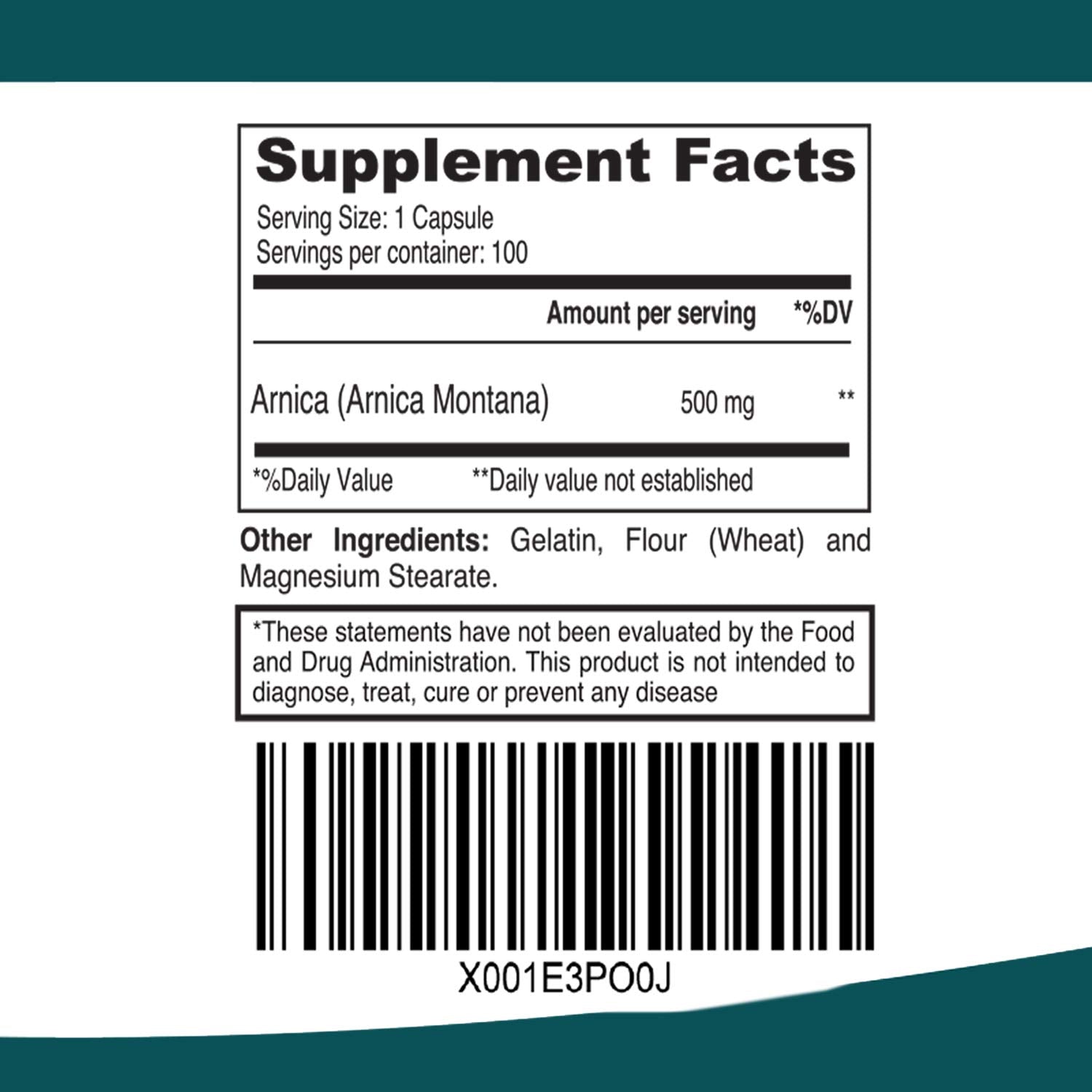 ELP ESSENTIAL Arnica Montana Capsules 100 Capsules ELP ESSENTIALAu supplements