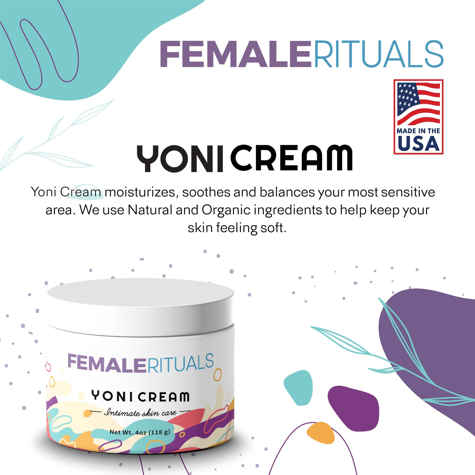 FEMALE RITUALS Vulva Moisturizing Cream - Vulva Care Balm - Clinically Tested Vaginal Moisturizer FEMALE RITUALSAu supplements