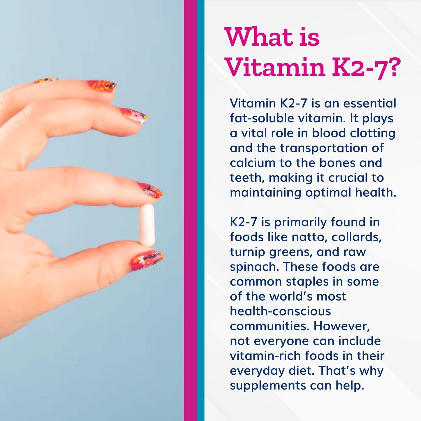 Just Thrive Vitamin K2-7 - Bone, Brain, and Heart Health K2 Vitamin Supplement, 60 Capsules Just ThriveUS supplements