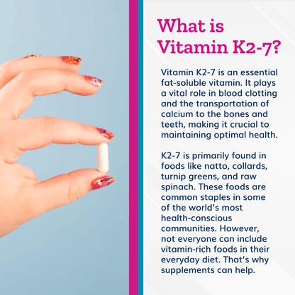 Just Thrive Vitamin K2-7 - Bone, Brain, and Heart Health K2 Vitamin Supplement, 60 Capsules Just ThriveUS supplements