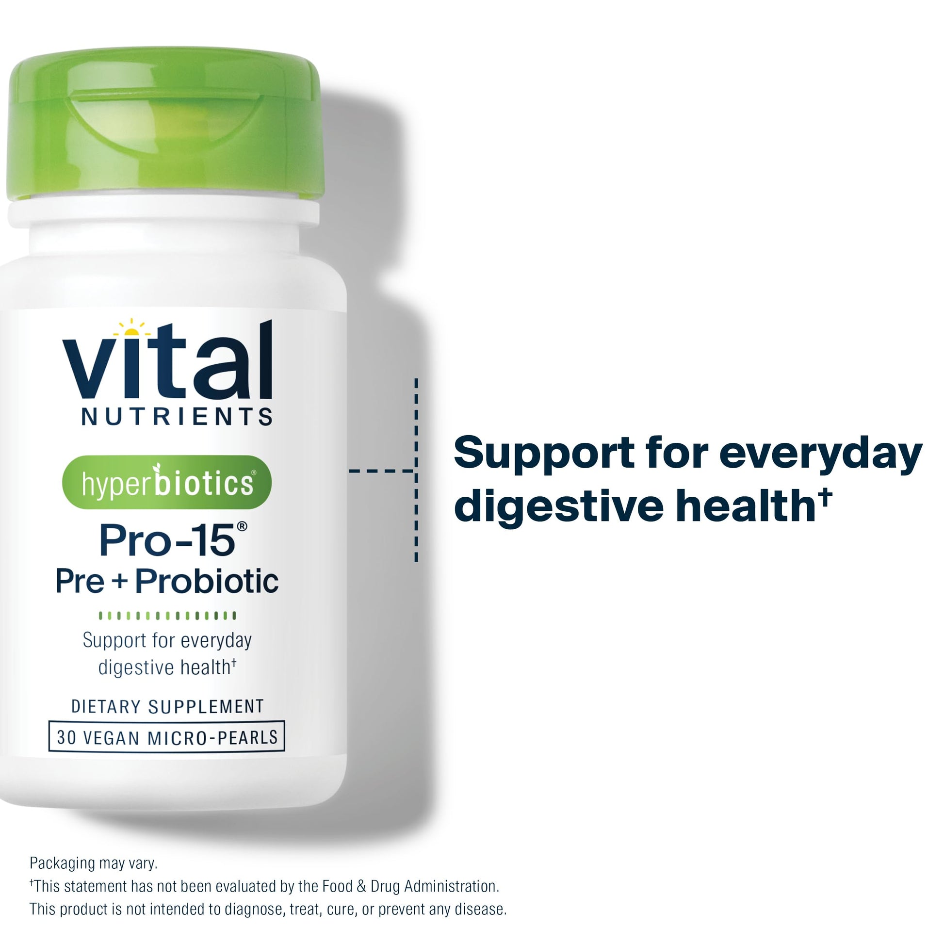 Hyperbiotics Vital Nutrients Pro-15 Prebiotics and Probiotics for Women and Men | 15 Science Backed Strains | Supports Occasional Constipation, Diarrhea, Gas & Bloating | 30 Vegan Time Release Pearls HyperbioticsAu supplements
