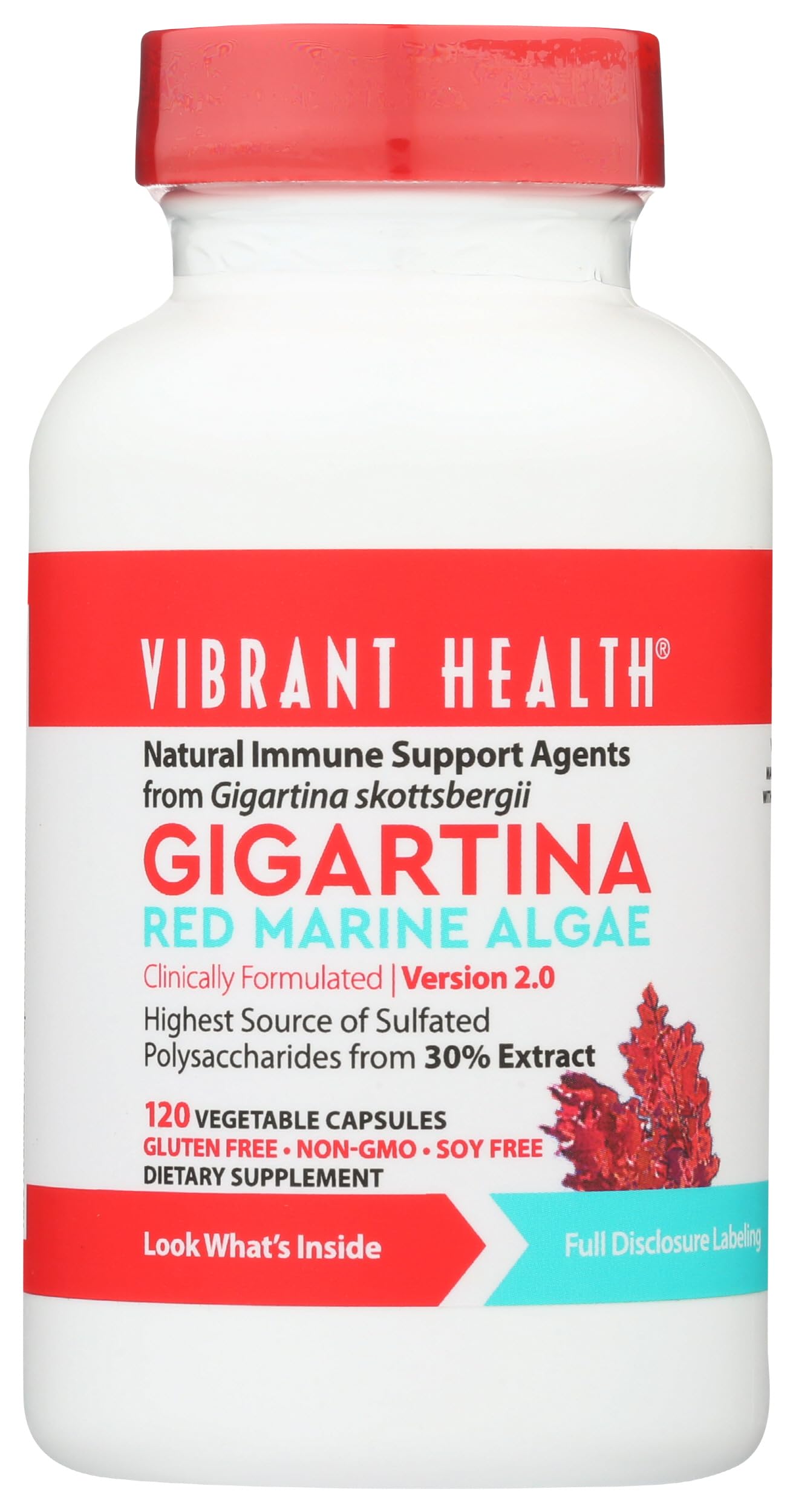 Vibrant Health, Gigartina Red Marine Algae, Plant-Based Immune Support, 60 Capsules Vibrant HealthAu supplements
