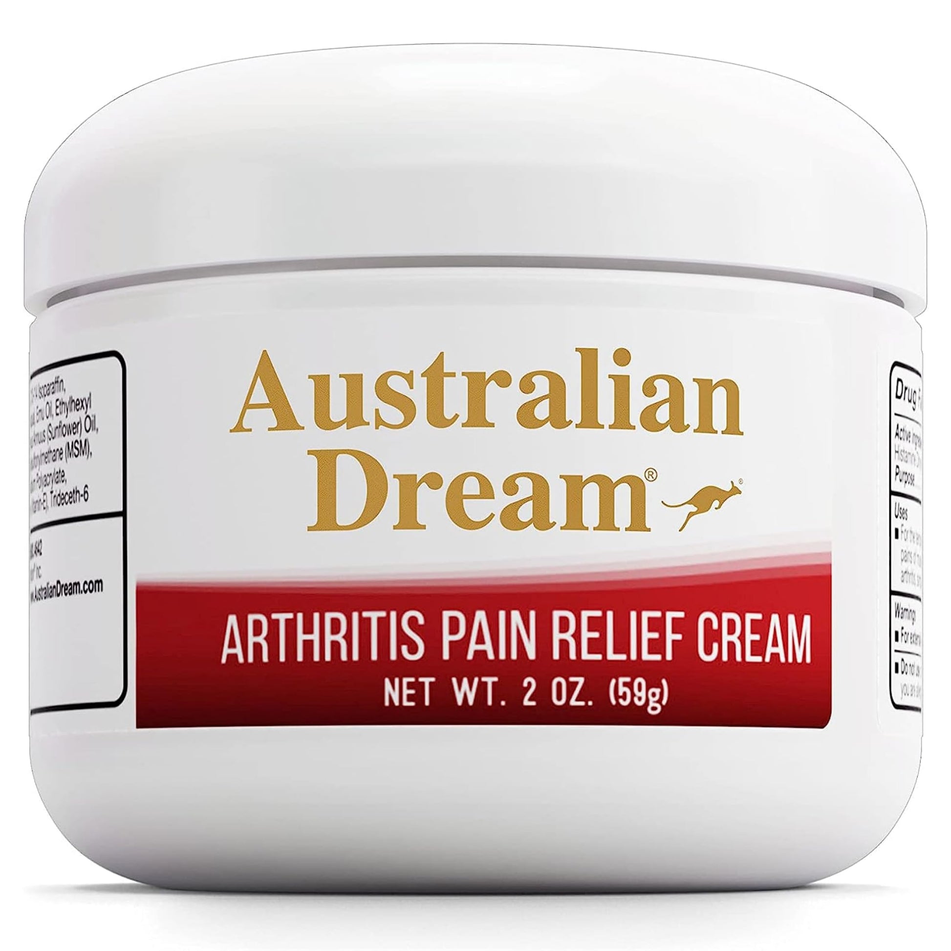 Australian Dream Arthritis Pain Relief Cream - Soothing & Non-Greasy - Powerful Topical Arthritis Pain Relief - Good for Muscle Aches or Joints - 2 oz Jar Australian DreamAu supplements
