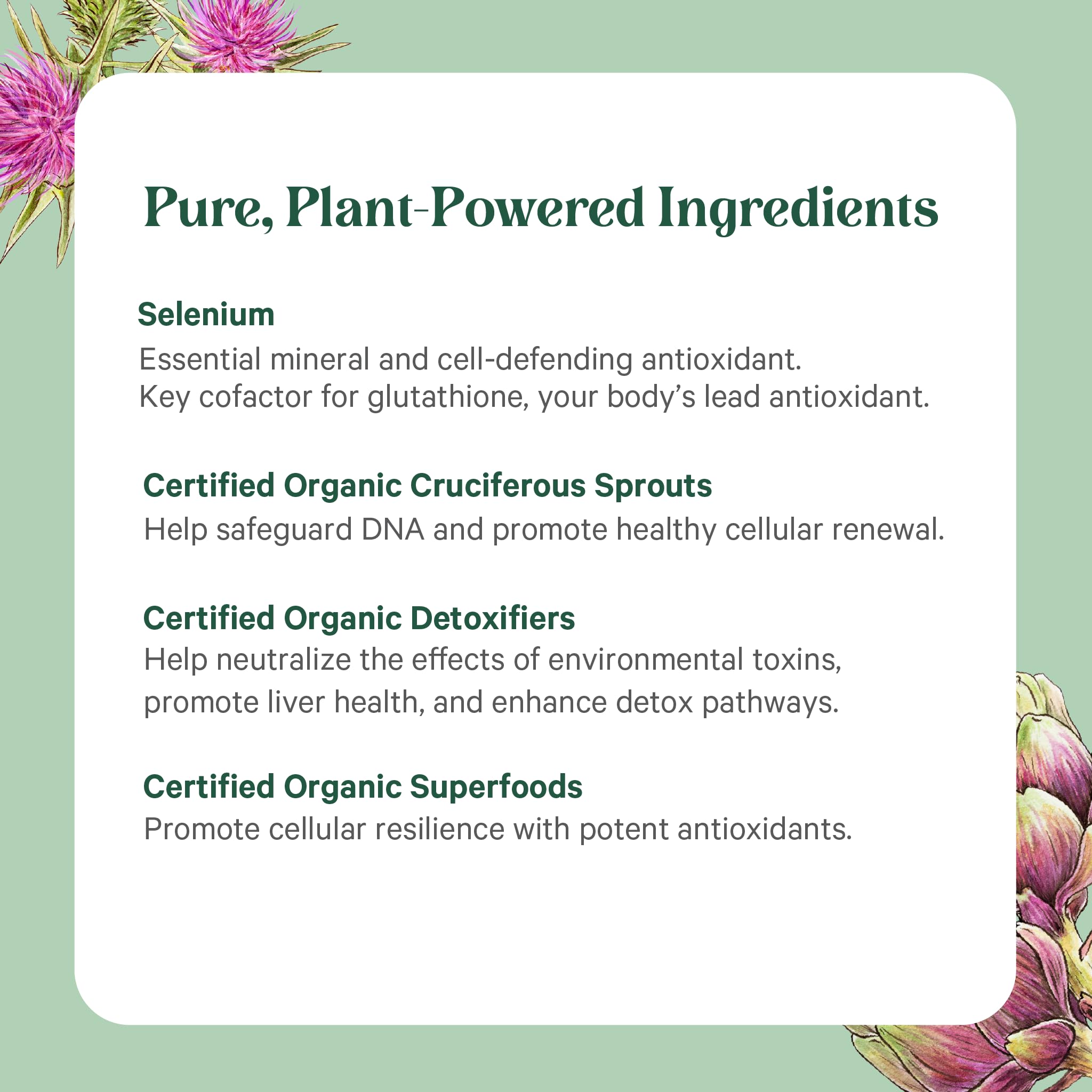 PURE SYNERGY Cell Protector | Cellular Health Supplement | Cell and Immune Support with Selenium and Organic Cruciferous Vegetables | for Healthy Aging & Detoxification (120 Capsules) PURE SYNERGYAu supplements