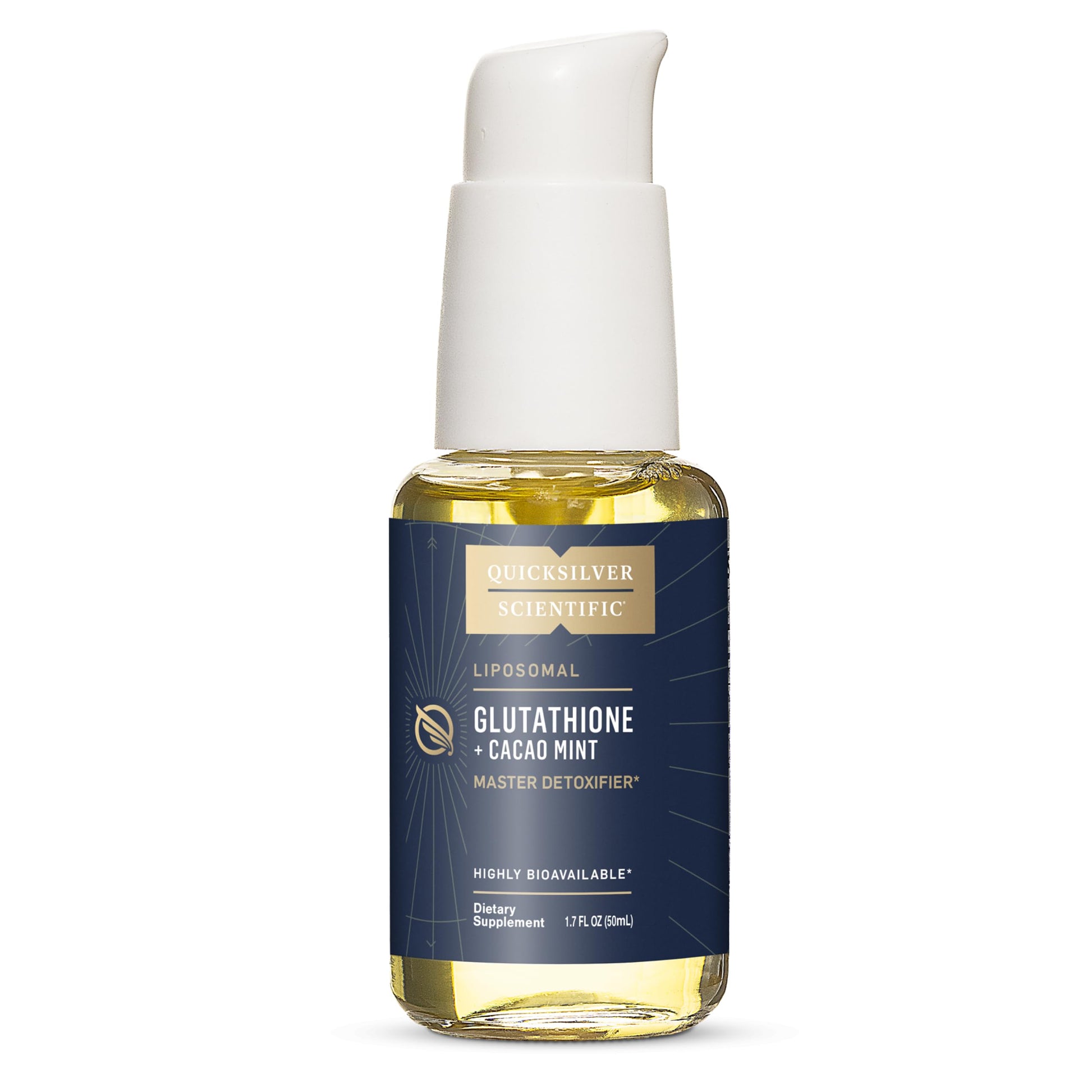 Quicksilver Scientific Liposomal Glutathione - Superior Absorption Oral Glutathione Supplement for Detox & Immune Support - Cacao Mint (1.7 fl oz) Quicksilver ScientificUS supplements