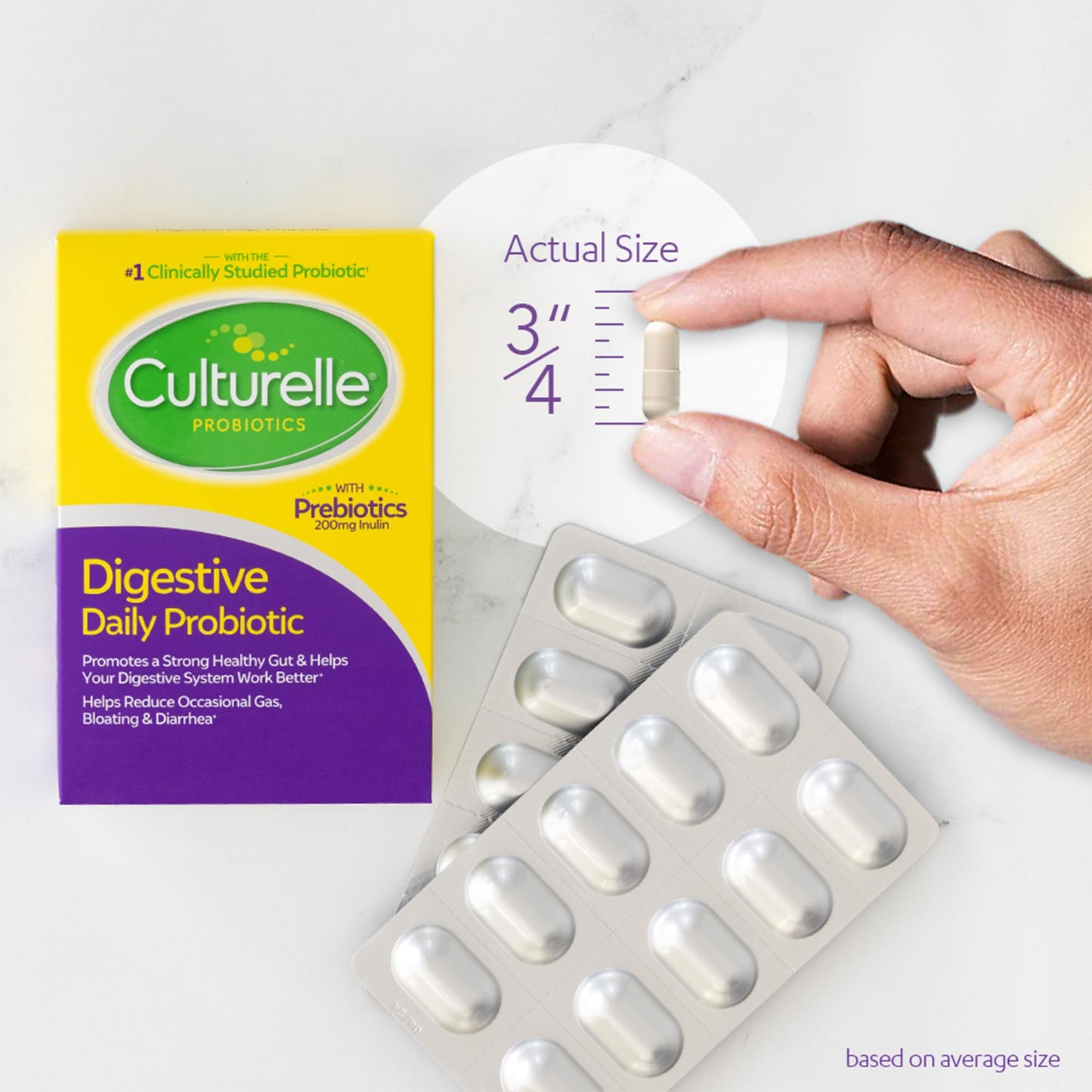 Culturelle Daily Probiotic Capsules For Men & Women, Most Clinically Studied Probiotic CulturelleUS supplements